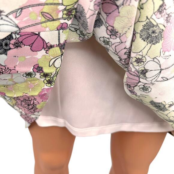 NWT BCBGeneration Floral Square Neck Puff Sleeve Dress 6 Wedding Guest - Picture 8 of 14